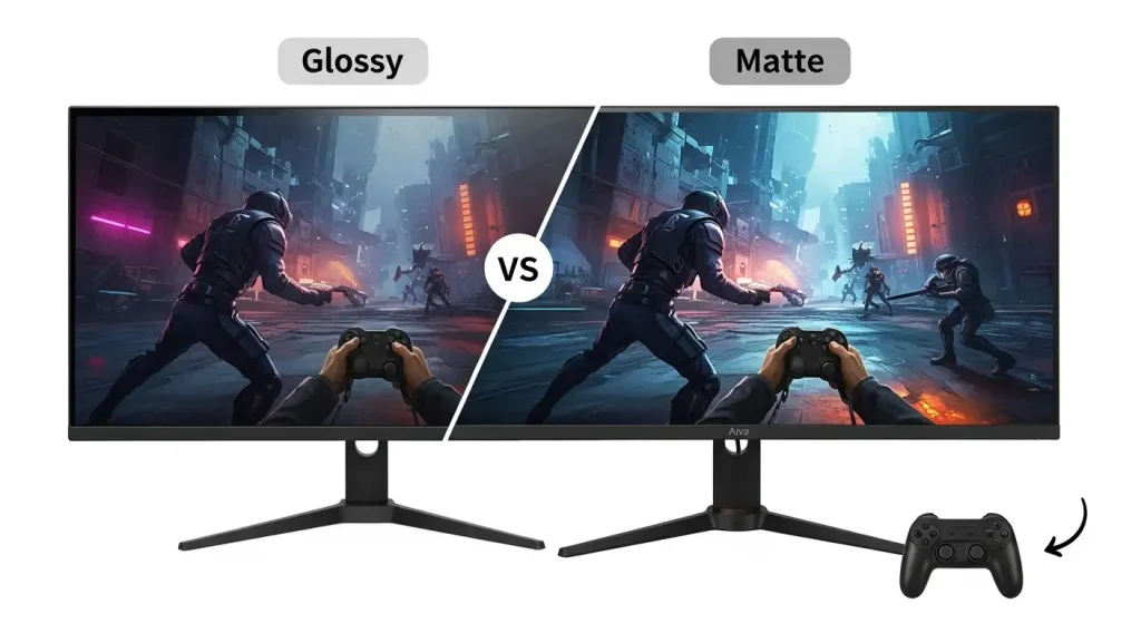 انتخاب بین صفحه نمایش مات یا براق برای بازی