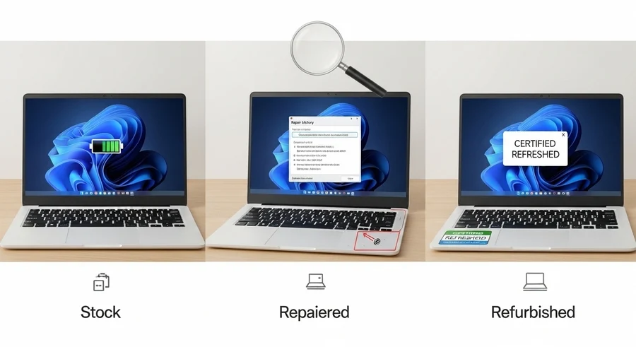فرق لپ تاپ استوک سالم با تعمیری یا رفرش چیست؟
