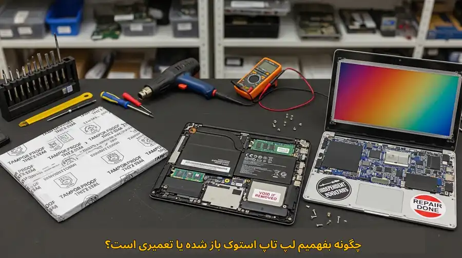 چگونه بفهمیم لپ تاپ استوک باز شده یا تعمیری است؟
