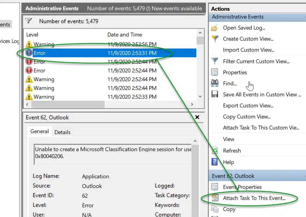 بررسی خطاهای دیسک در Event Viewer
