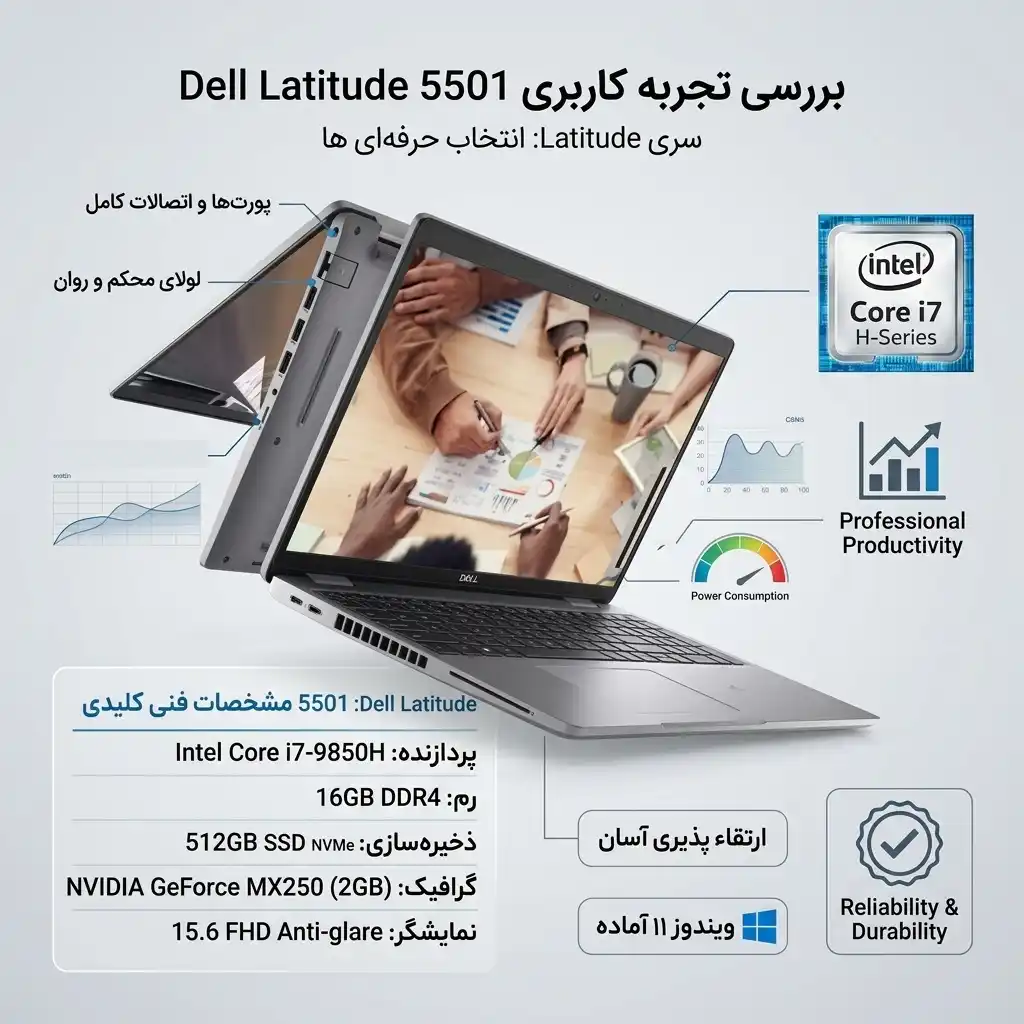 بررسی لپ تاپ dell latitude 5501